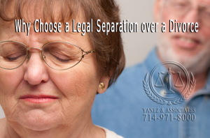 What are the reasons a couple might choose to get a legal separation over a divorce in OC or Los Angeles, California?