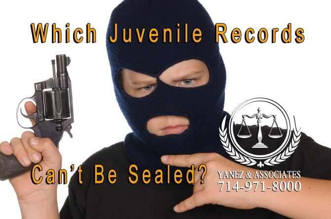 Which Juvenile Records Can't Be Sealed in California?