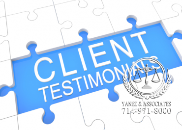 Family Law attorney testimonials for Yanez & Associates