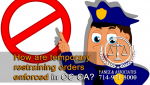 How are temporary restraining orders enforced in OC California?