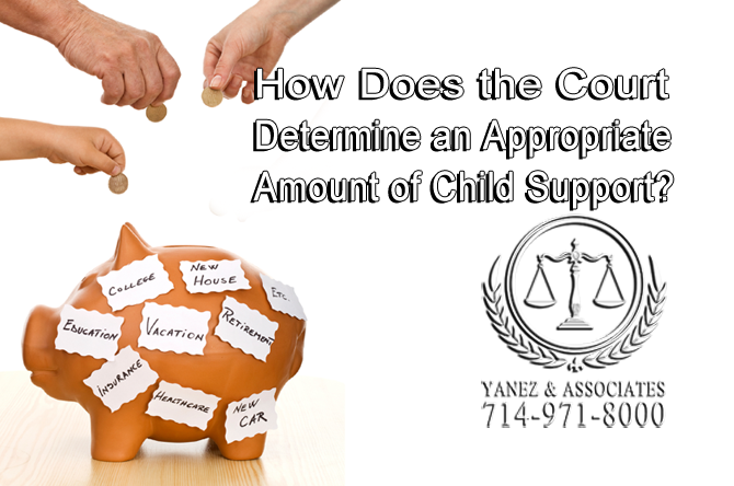 How Does a california family Court Determine an Appropriate Amount of Child Support