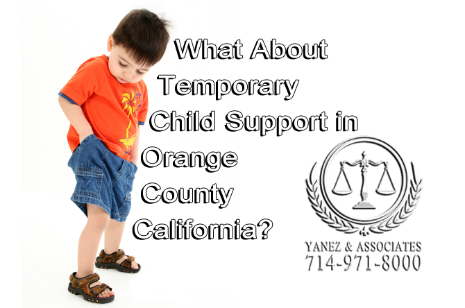 What About Temporary Child Support in Orange County California?