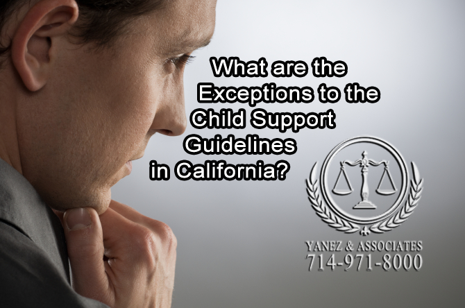 What are the Exceptions to the Child Support Guidelines in California?