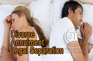 Looking for an attorney for your Divorce, Annulment or Legal Separation in California?