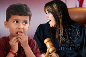 Note at a litigated divorce may require your child to testify in court - judge's discretion