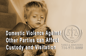Domestic Violence Against Other Parties can Affect Custody and Visitation