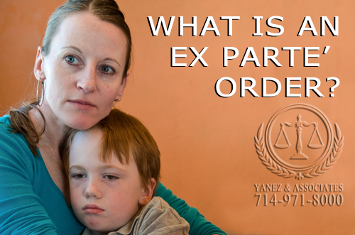 What is an Ex Parte Order in Orange County, California?