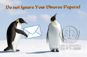 Do not Ignore Your Divorce Papers in Orange County CA