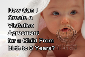 Ways on How I can Create a Visitation Agreement for our Child From Birth to Three Years of age in California
