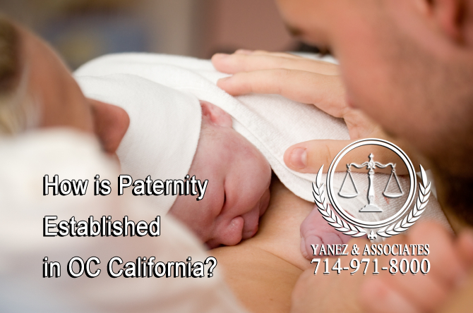 How is Paternity Established in OC California?