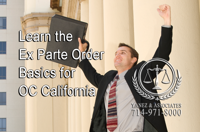 Learn the Ex Parte Order Basics for OC California