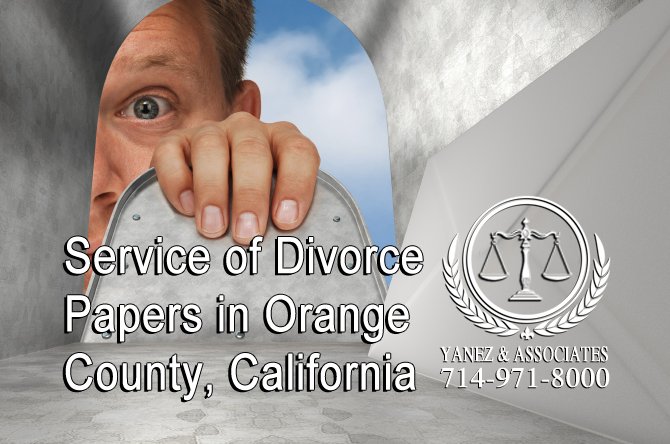 Service of Divorce Papers in OC California