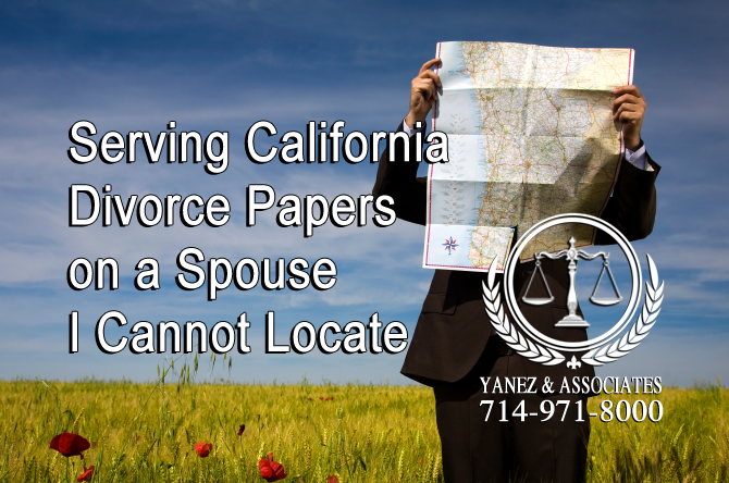 Serving California Divorce Papers on a Spouse I Cannot Locate