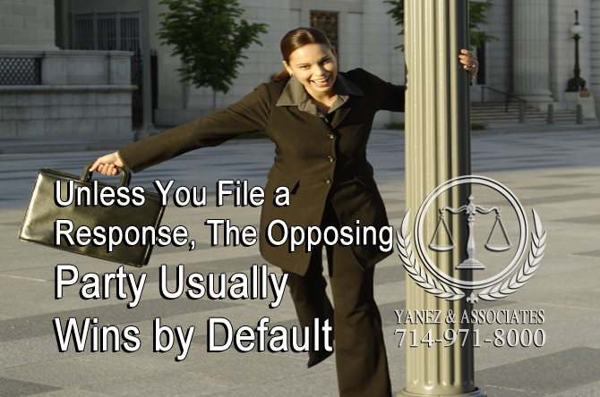 Unless You File a Response, The Opposing Party Usually Wins by Default