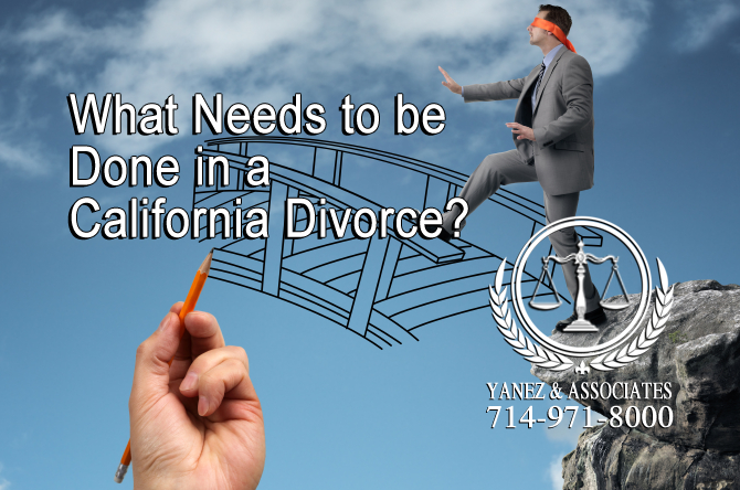 What Needs to be Done in a California Divorce?