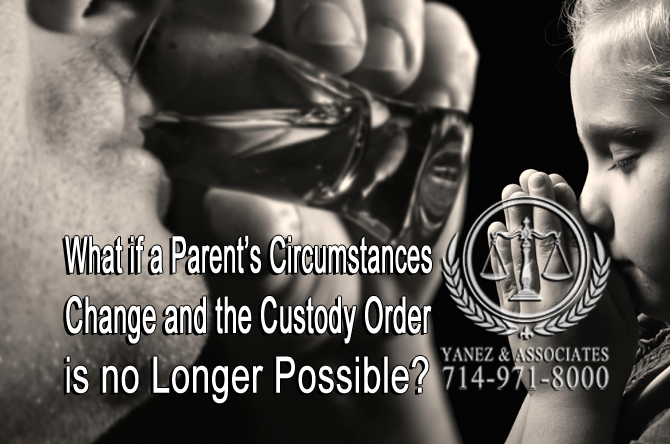 What if a Parent’s Circumstances Change and the Custody Order is no Longer Possible?