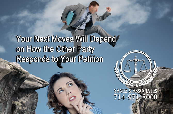 Your Next Moves Will Depend on How the Other Party Responds to Your Petition
