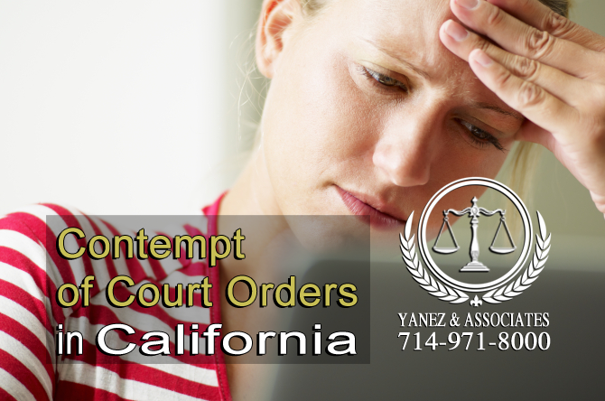 Contempt of Court Orders in California