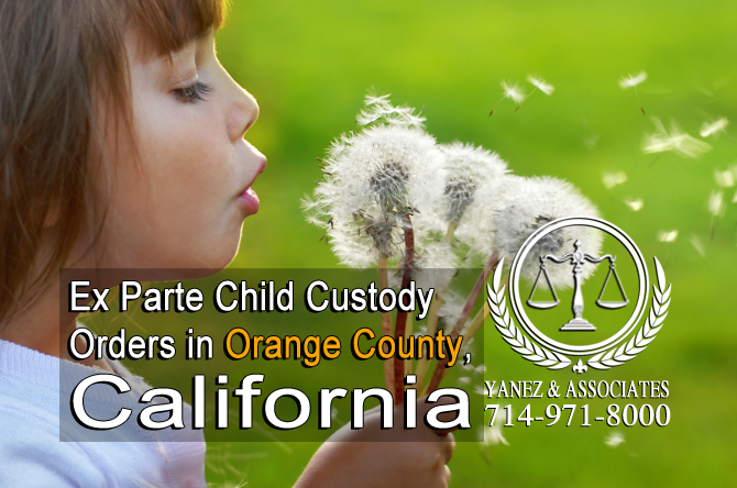 Ex Parte Child Custody Orders in Orange County, California