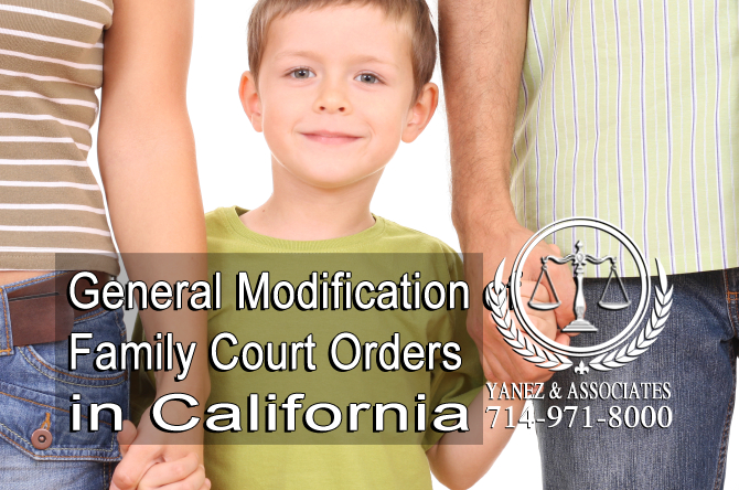 General Modification of Family Court Orders in California
