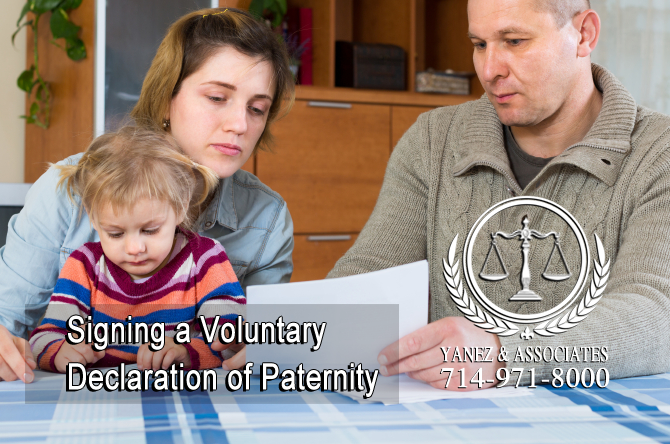 Signing a Voluntary Declaration of Paternity