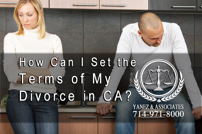 How Can I Set the Terms of My Divorce in California?