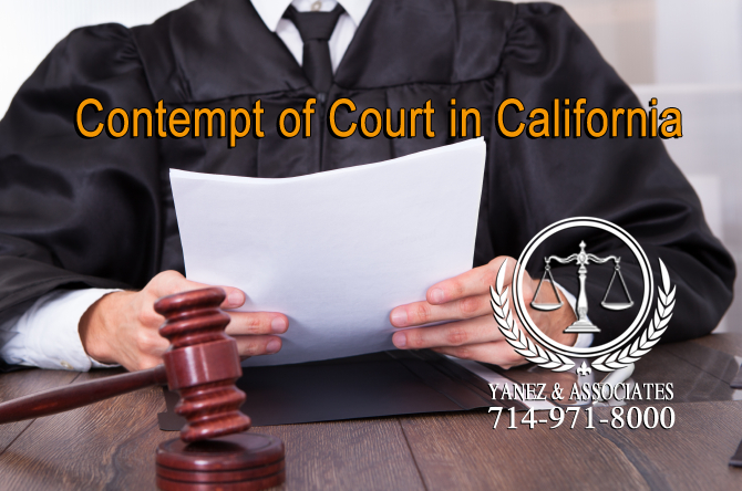 Contempt of Court in California