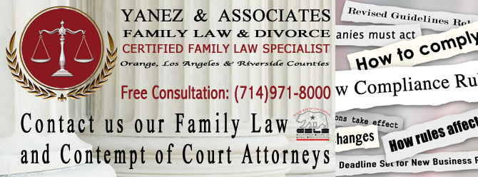 I am being held in Contempt of Court in Orange County? Contact us our Family Law and Contempt of Court Attorneys