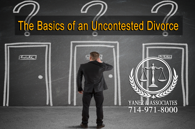 The Basics of an Uncontested Divorce in California