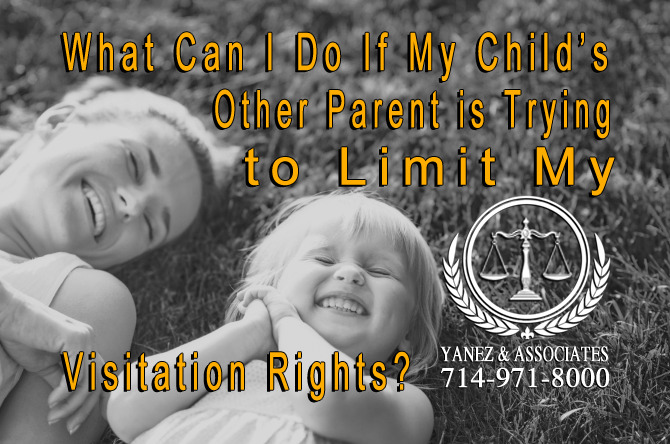 What Can I Do If My Child’s Other Parent is Trying to Limit My Visitation Rights?