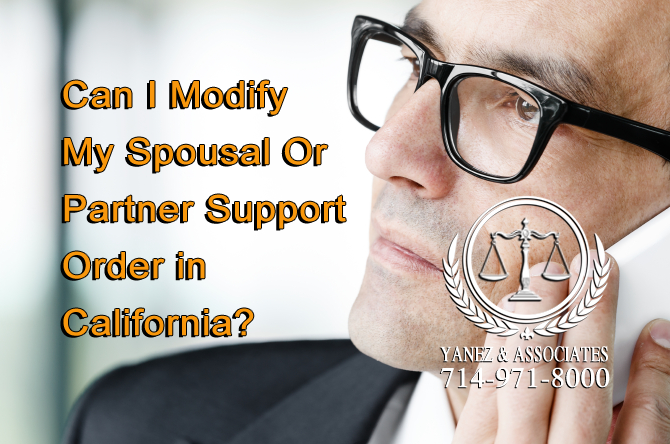 Can I Modify My Spousal Or Partner Support Order in California?