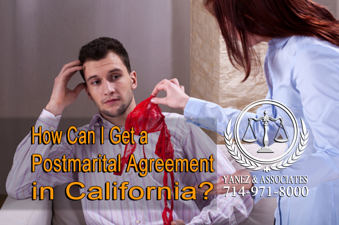 How Can I Get a Postmarital Agreement in California?
