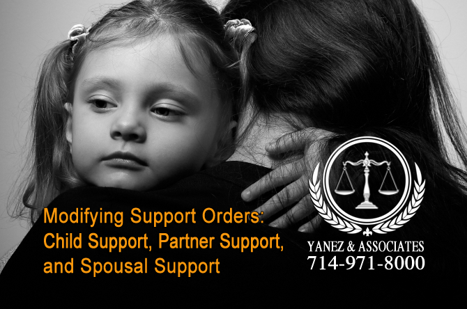 Modifying Support Orders: Child Support, Partner Support, and Spousal Support