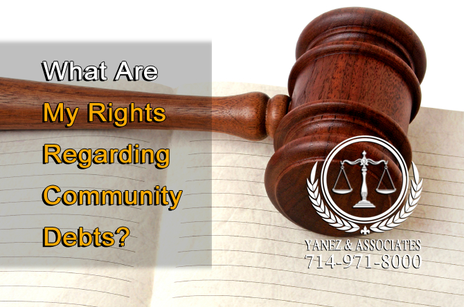 What Are My Rights Regarding Community Debts?