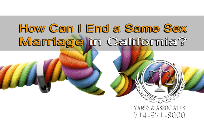 How Can I End a Same Sex Marriage in California?