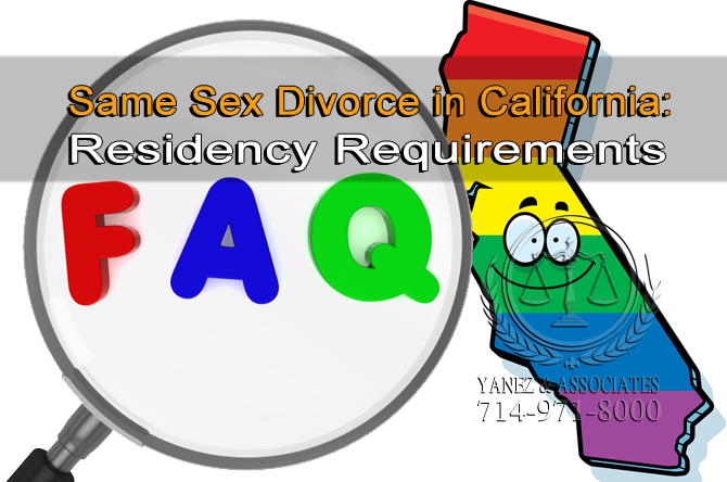 Same Sex Divorce in California: Residency Requirements
