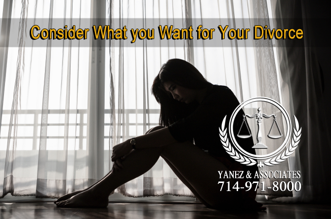 Consider What you Want for Your Divorce