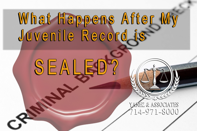 What Happens After the Judge approves my application for sealing My Juvenile Record ?